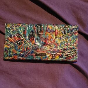 Brahmin Colorful Croc Embossed Check Book Holder